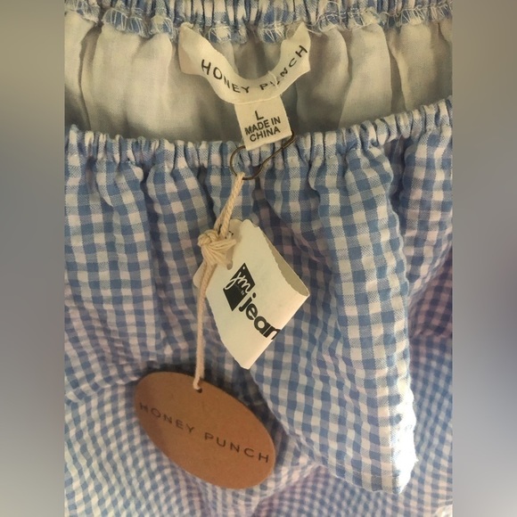 HONEY PUNCH NWT gingham romper - Picture 2 of 5